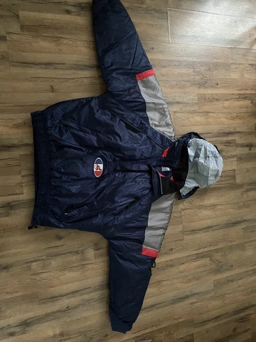 VINTAGE Cleveland Indians Jacket Mens Size XL Blue Starter Pullover Chief Wahoo Cover
