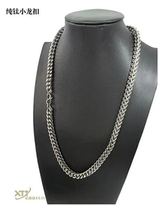 Collar pulsera de moda de alta calidad con clavícula de cadena de quilla de titanio puro para hombre - Imagen 1 de 31