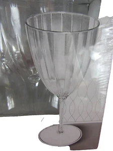 Bicchieri da vino in plastica di alta qualità trasparenti sigillati in scatola set di 8 - Foto 1 di 3