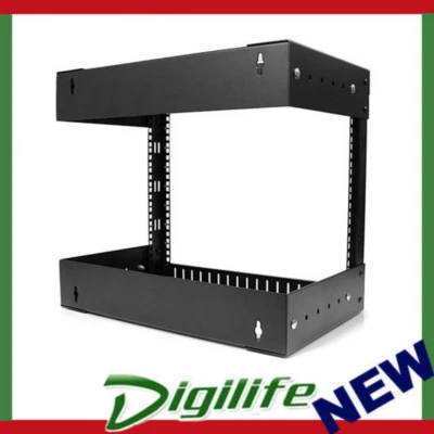 StarTech 8U 19" Wall Mount Open Frame Network Rack Adjustable Depth - image 1 of 4
