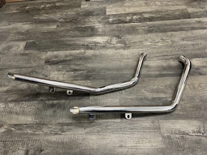 MAC Harley Davidson 1984-1993 FXST Drags Slash Cut Chrome Muffler Exhaust Pipes - Picture 1 of 11