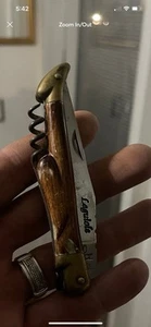 VTG RARE FRENCH LAGUIOLE TRADITION LEONARD FOLDING POCKET KNIFE CORKSCREW 440 - Picture 1 of 10