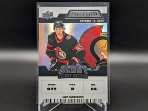 2022-23 Upper Deck Credentials JAKE SANDERSON #192 Rookie DTA RC /599 - Foto 1 di 2