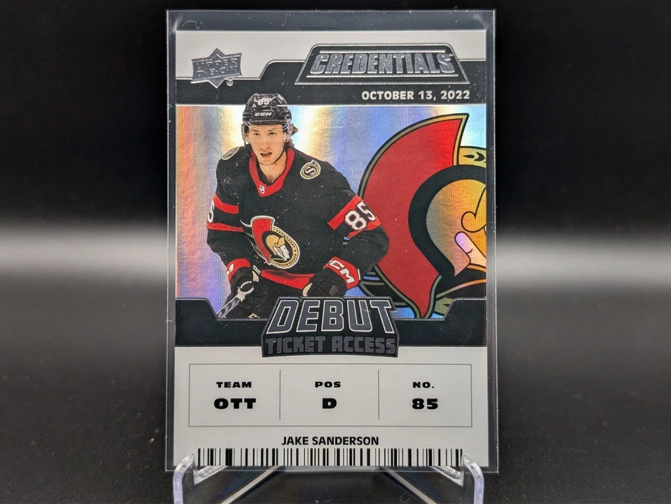 2022-23 Upper Deck Credentials JAKE SANDERSON #192 Rookie DTA RC /599 - Image 1 of 2