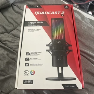 HyperX QuadCast 2 S – USB Microphone, with RGB Lighting USB-C - Black - Picture 1 of 2