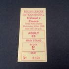 IRELAND V FRANCE RUGBY LEAGUE INTERNATIONAL MATCH TICKET 1998