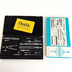 Juego de brújula de dibujo técnico vintage SKALA PM.IXc, Polonia c.1970s - Imagen 1 de 10