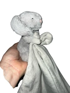 Jellycat Bashful Gray Bunny Baby Soother Lovey Security Blanket With Plush - Picture 1 of 8