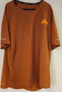 Nike Trail Run Orange Shirt Mens Size XL like New Condition DV9305-246 - Picture 1 of 7