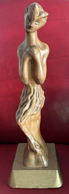 Yasha Heifetz Original Assinado Meio Século Figura Escultura Abajur Base "Faun" - Imagem 1 de 4