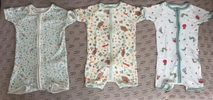 Baby Mori Set Of 3 Summer Sleepsuits Peter Rabbit, VHC & Gruffalo, 6-9 Months - Picture 1 of 2