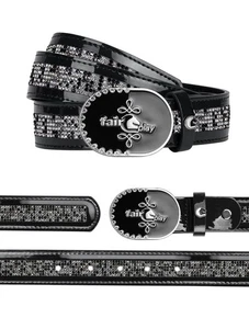 Fair Play Merin Patent Belt with Crystals - Picture 1 of 7