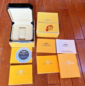 BREITLING Empty watch Box with Manual & Accessories EX Condition #W68 - Picture 1 of 12