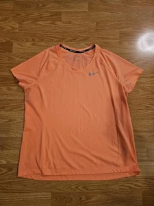 NIKE Dry Miler Orange Women's X-Large Running Shirt. D9 - Picture 1 of 8