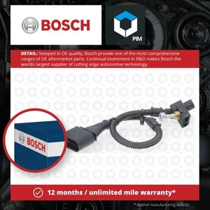 RPM / Crankshaft Sensor fits VW TOURAN 1T 1.6 03 to 07 Bosch 03C906433 03C957147 - Picture 1 of 5