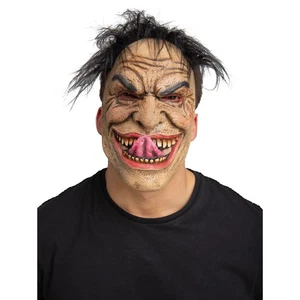 SMILING FREAK Latex Full Head Mask Halloween Fancy Dress TV Film Adult Scary Man - Picture 1 of 3
