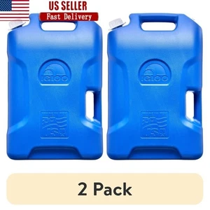 Contenedor de agua portátil de almacenamiento de 6 galones para camping paquete de 2 emergencias al aire libre nuevo - Imagen 1 de 7