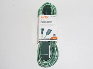 10 FEET BRAIDED INDOOR EXTENSION CORD 16 GAGE 3 OUTLETS - Picture 1 of 7