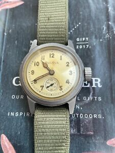 Bulova WW2 US military men's watch, all originals, serviced, cool big crown