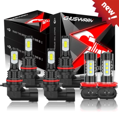 Combo de 6 faros LED y faros antiniebla blancos 6X para Nissan Quest 2004-2009 Foto 1 de 4