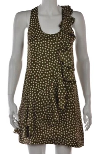 Ali Ro Womens Dress Size 0 Olive Green Printed Sheath Silk Sleeveless Short - Picture 1 of 5
