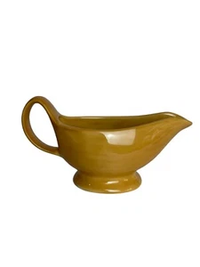 Pottery Barn Gravy Boat SAUSALITO Golden Yellow Amber 9.25" Excellent Condition - Picture 1 of 6
