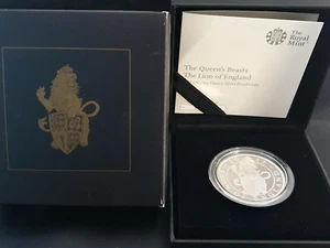 2017 Queen’s Beasts 1oz Silbermünze PP - Löwe von England, mit Zertifikat, verpackt. - Bild 1 von 9