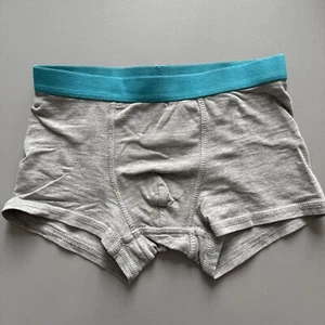 H&M BASIC BOXER SHORT BOXERSHORTS GR.122/128 CM • 6-8 JAHRE GRAU MIT TÜRKIS - Bild 1 von 5