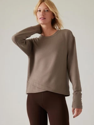 NUEVO Athleta Mujer Solitude Sudadera Top Pirita Foto 1 de 3