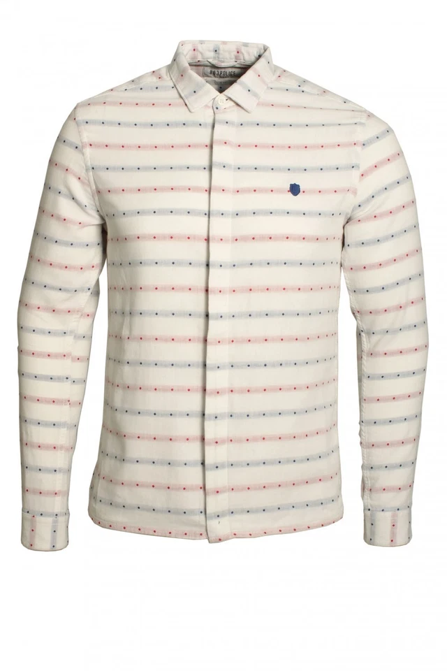 Camisa Hombre 883 POLICE Leopardo Manga Larga Camisa Corte Slim - Imagen 1 de 3