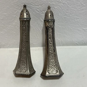 CS Co. Eiffel Tower Sliver-Plate Salt Pepper Shaker #175 Kitchen Deco Vintage - Picture 1 of 10