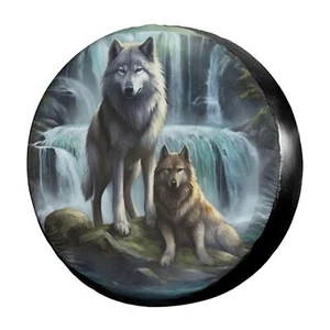 3D Printed Wolf Spare Tire Cover Dust-Proof Wheel Tire Cover Fit Trailer RV,SUV - Picture 1 of 7