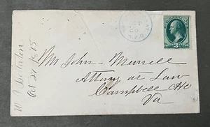 1870s BRISTOL & CHAT (CHATTANOOGA) RPO ! CAMPBELL CH VA MURELL COVER L@@K ! - Picture 1 of 3