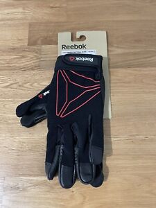 Reebok Full Finger Functional Training Gloves Size XL Black / Red Lifting Grip