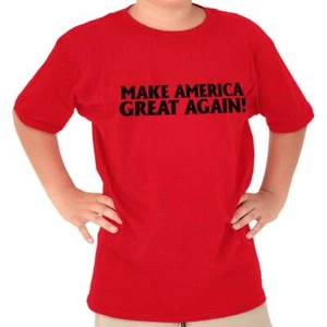 Make America Great Again Donald Trump USA Unisex Kids Youth Crew T Shirts - Picture 1 of 6