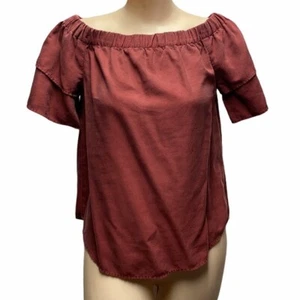 H&M tiered ruffle off the shoulder top size 8 - Picture 1 of 6