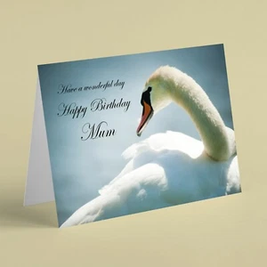 Happy birthday Mum swan birthday card - Picture 1 of 1