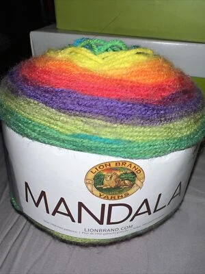 Lion Brand Yarn Mandala Yarn "Gnome" rainbow #3 sport weight - Image 1 of 4
