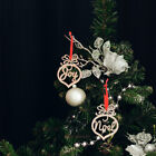  6 Pcs Christmas Decorations Pendants Wooden Slice Letters Home Decorate