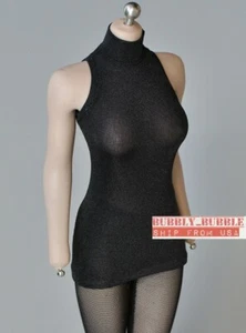 1/6 ärmelloses schwarzes Kleid für 12" TBLeague Phicen Hot Toys Figur Puppe USA - Bild 1 von 3