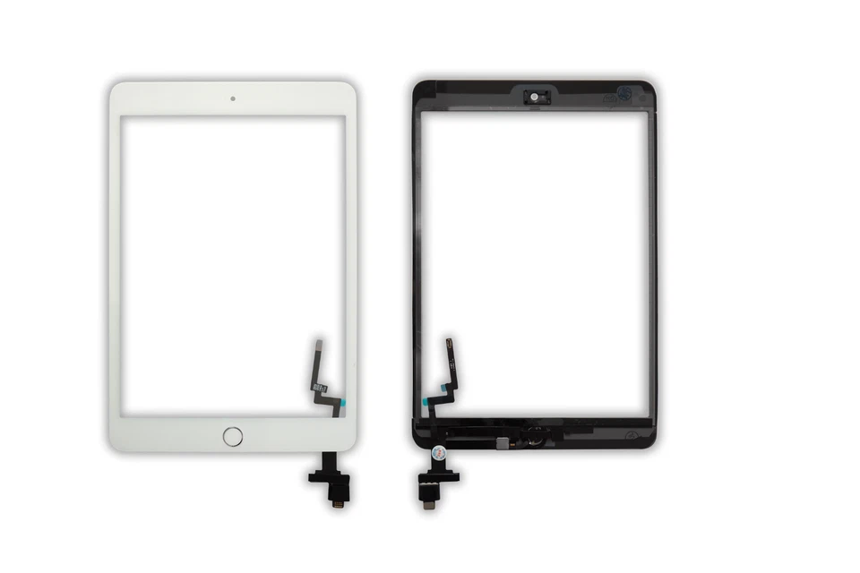 iPad Mini 3 Digitizer Touchscreen Display mit IC weiss + Home Button silber - Bild 1 von 1