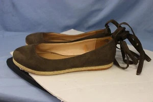 Torrid Slip On Loafer Shoes, GREEN SUEDE ANKLE STRAPS 9W - Picture 1 of 6