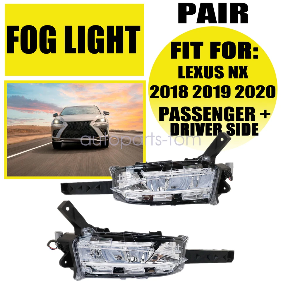 Par de faros antiniebla laterales izquierdo y derecho montados en parachoques para Lexus Nx300 2018-2021 Foto 1 de 4