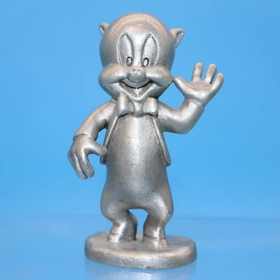 Estatuilla de peltre Porky Pig 1994 de colección de Rawcliffe-Warner Bros con licencia de 3" de alto Foto 1 de 3