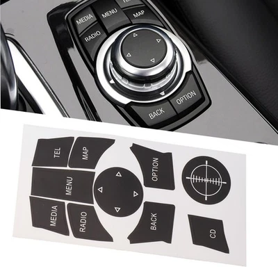 1pc Button Repair Decal Sticker For BWM 3 Series 5 Series Multifunction Knob - Image 1 of 4
