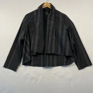 SUN KIM Damen Gr. XS Open Drape Cropped Jacke schwarz grau Nova Check Muster - Bild 1 von 4