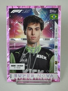 2025 Topps Turbo Attax Gabriel Bortoleto Super Nova Pink Signed - Picture 1 of 2