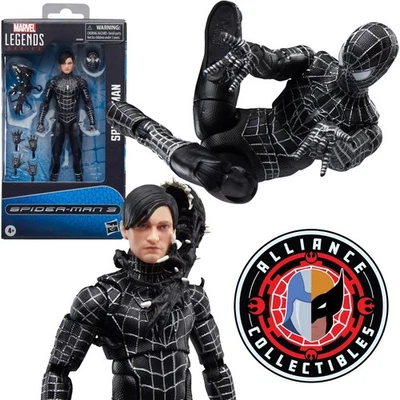 2025 Marvel Spider-Man 3 Legends BLACK SUIT SYMBIOTE EMO GOTH TOBEY 6" Hasbro Fg - Image 1 of 4