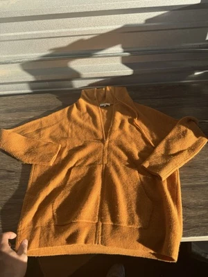 Vince Wool Blend Hoodie Mens Sz Small Orange Full Zip Cashmere - Image 1 of 4