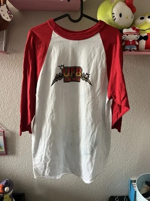 Rare Y2K Ultimate Fakebook Red and White Medium Raglan Band Tee - Image 1 of 4